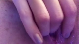 Close up dripping creampie and pussy stretching with fingers