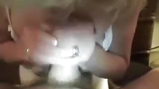 Man attacked by milf cock sucker in white