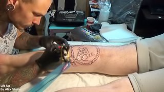 Getting a BBW Tattoo Fat Ariel Time Lapse