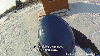 Snowboarder chick loves cock