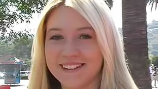 Outdoor reality solo clip with blonde pornstar Alison Angel
