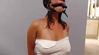 Cuffed  blindfolded  gagged