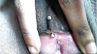Masturbating my juicy ebony vulva