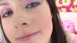 Bella Stuart Staring with Her Beautiful Eyes as She Sucks Dick in POV