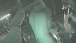 Upskirt in club with horny girls dancing