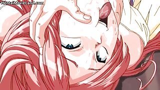 Horny redhead anime teen creampied after part6