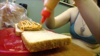 GTS Eats Sandwich with Tiny Inside