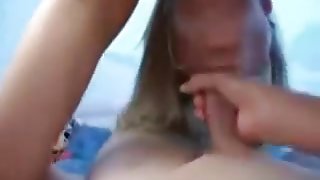 Hot immature Blonde Blows Cock Outdoor